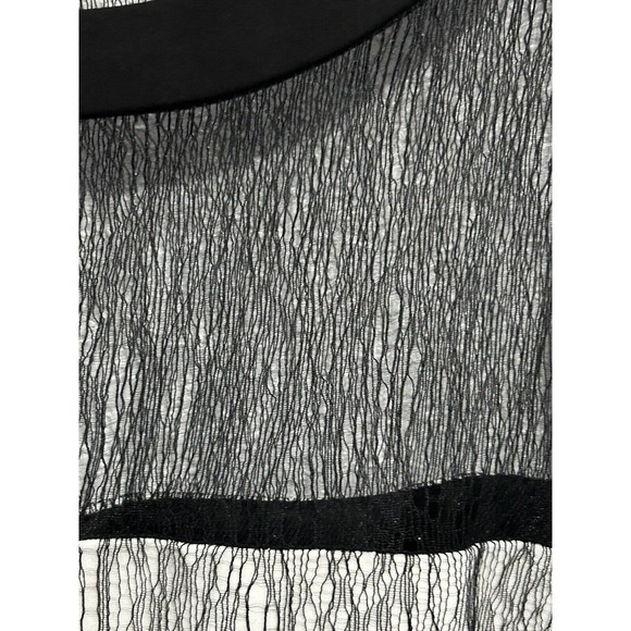 Zara Women’s White Black Floral Lace Sheer Top Upper Neck Zip Up Dress Size L - Picture 14 of 14